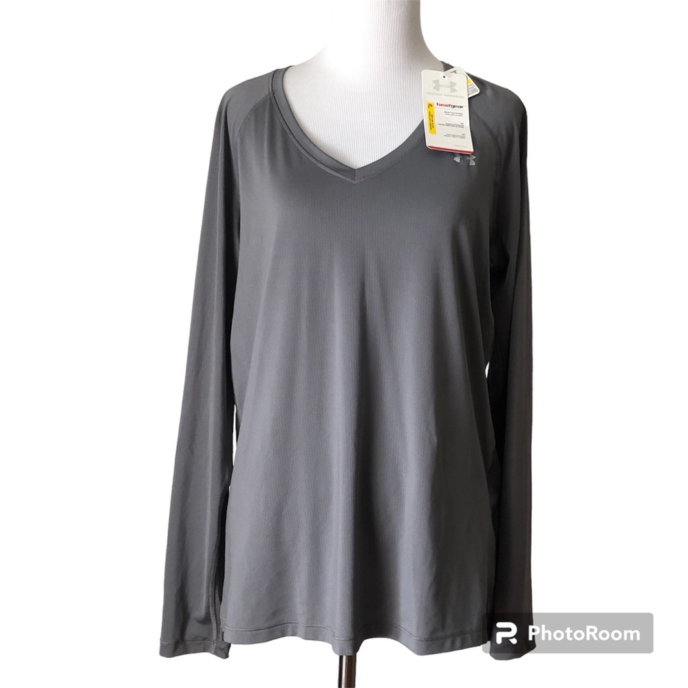 Under Armour Fitted Heat Gear Long Sleeve Shirt Size Large